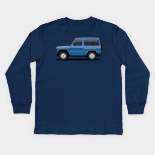 Mercedes 240 GD SWB (W460) Blue Kids Long Sleeve T-Shirt